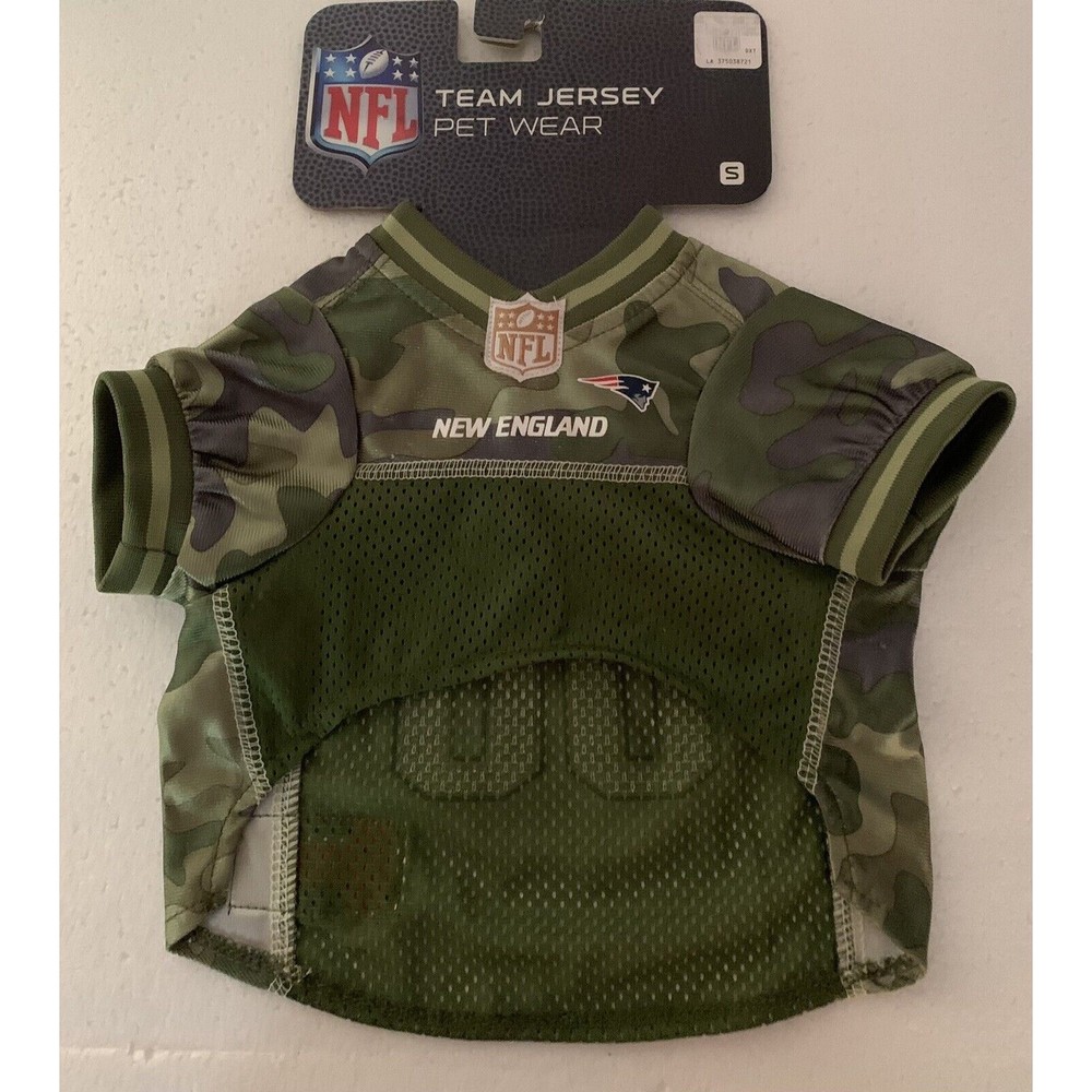 NFL Team Jersey Pet Wear Camouflage New England Patriots Number 00 SIZE S  NEW